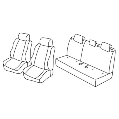 QD23004.JPG Set Coprisedili Superior Grigio/nero Mazda 2 5p Serie 23000 Coprisedili Su Misura Qd23004c