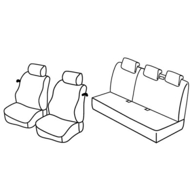 QD27002.JPG Set Coprisedili Superior Nero/rosso Nissan Micra 3p Serie 27000 Coprisedili Su Misura Qd27002e