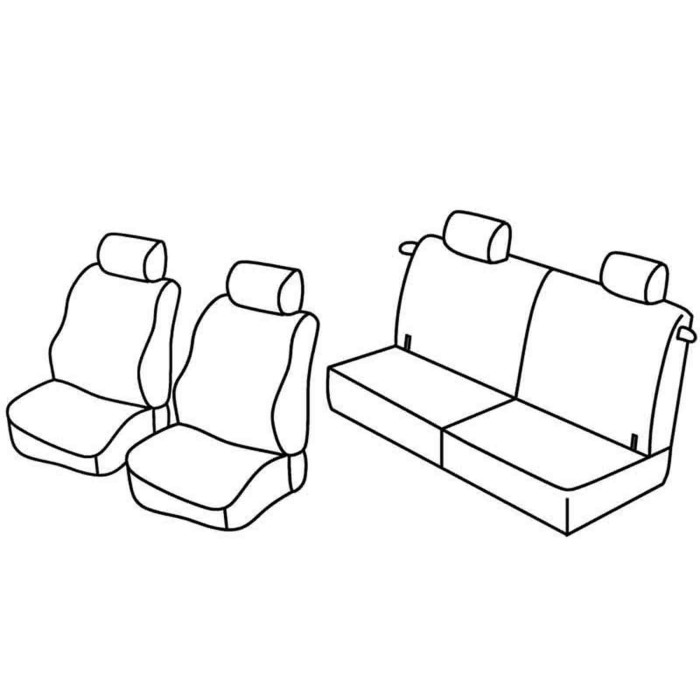 QD28002.JPG Set Coprisedili Superior Grigio/nero Opel Agila Serie 28000 Coprisedili Su Misura Qd28002c