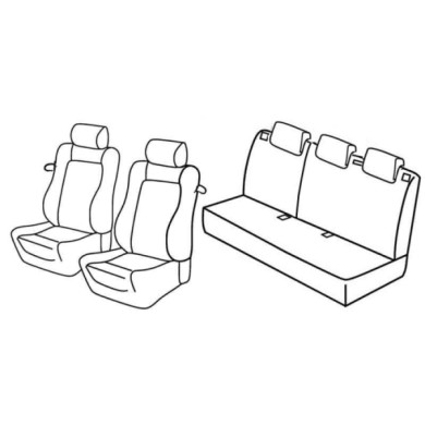 QD28045.JPG Set Coprisedili Superior Grigio/nero Opel Corsa D 3p Serie 28000 Coprisedili Su Misura Qd28045c