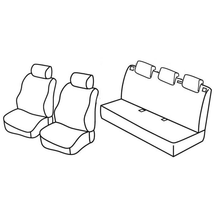 QD28046.JPG Set Coprisedili Superior Grigio/nero Opel Corsa D 5p Serie 28000 Coprisedili Su Misura Qd28046c