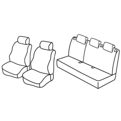 QD28047.JPG Set Coprisedili Superior Nero/grigio Opel Corsa D 5p Serie 28000 Coprisedili Su Misura Qd28047f