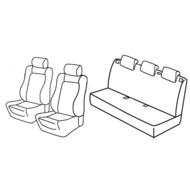 QD28048.JPG Set Coprisedili Superior Grigio/nero Opel Corsa D 5p Serie 28000 Coprisedili Su Misura Qd28048c