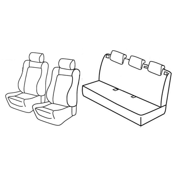 QD28048.JPG Set Coprisedili Superior Grigio/nero Opel Corsa D 5p Serie 28000 Coprisedili Su Misura Qd28048c