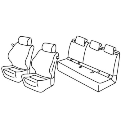 QD28051.JPG Set Coprisedili Superior Nero/rosso Opel Corsa E 3p Serie 28000 Coprisedili Su Misura Qd28051e