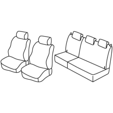 QD28073.JPG Set Coprisedili Superior Grigio/nero Opel Agila Serie 28000 Coprisedili Su Misura