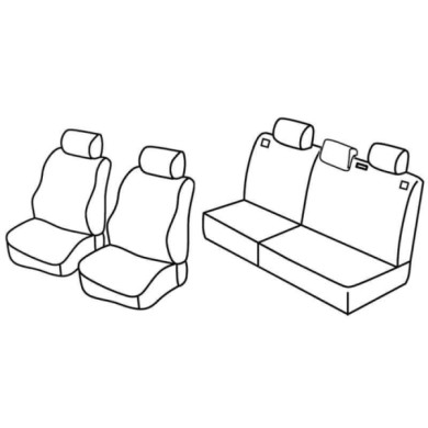 QD29004.JPG Set Coprisedili Superior Grigio/nero Peugeot 206 3p-206 5p Serie 29000 Coprisedili Su Misura Qd29004c