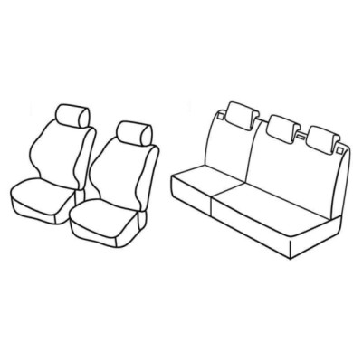 QD29006.JPG Set Coprisedili Superior Grigio/nero Peugeot 206 3p-206 5p Serie 29000 Coprisedili Su Misura Qd29006c