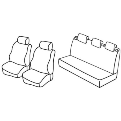 QD29008.JPG Set Coprisedili Superior Grigio/nero Peugeot 206 3p-206 5p-206 Plus 3p-206 Plus 5p Serie 29000 Coprisedili Su Misura