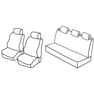 QD29008.JPG Set Coprisedili Superior Grigio/nero Peugeot 206 3p-206 5p-206 Plus 3p-206 Plus 5p Serie 29000 Coprisedili Su Misura