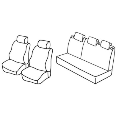 QD29009.JPG Set Coprisedili Superior Grigio/nero Peugeot 206 3p-206 5p-206 Plus 3p-206 Plus 5p Serie 29000 Coprisedili Su Misura