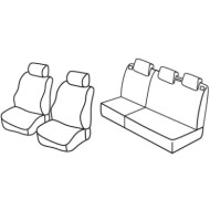 QD29010.JPG Set Coprisedili Superior Nero/rosso Peugeot 206 3p-206 5p-206 Plus 3p-206 Plus 5p Serie 29000 Coprisedili Su Misura