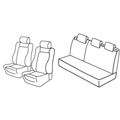 QD29012.JPG Set Coprisedili Superior Grigio/nero Peugeot 206 3p-206 5p Serie 29000 Coprisedili Su Misura Qd29012c