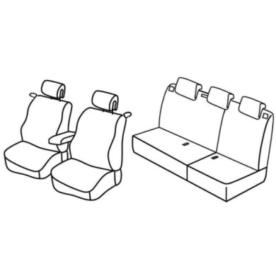 QD30139.JPG Set Coprisedili Superior Grigio/nero Renault Megane Ii 3p Serie 30000 Coprisedili Su Misura Qd30139c
