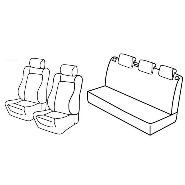 QD31022.JPG Set Coprisedili Superior Nero/grigio Seat Ibiza 5p Serie 31000 Coprisedili Su Misura Qd31022f