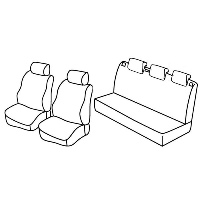 QD31024.JPG Set Coprisedili Superior Grigio/nero Seat Ibiza 5p Serie 31000 Coprisedili Su Misura Qd31024c