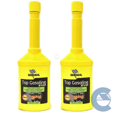TOP-GASOLINE-2-PZ.jpg Bardahl Top Gasoline Evo Ex Top Benzina 250ml 107019 Additivo Pulizia Iniettori Benzina X2 Nuova Formula