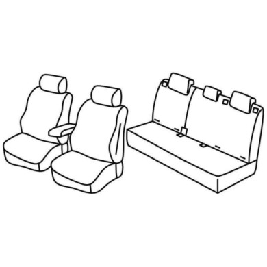 QE13023.JPG Set Coprisedili Superior Nero/grigio Citroen C4 5p Serie 13000 Coprisedili Su Misura Qe13023f
