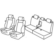 QE13037.JPG Set Coprisedili Superior Nero/grigio Citroen C4 3p Serie 13000 Coprisedili Su Misura Qe13037f