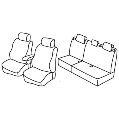 QE13050.JPG Set Coprisedili Superior Nero/grigio Citroen C4 5p Serie 13000 Coprisedili Su Misura Qe13050f