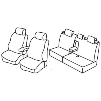QE13052.JPG Set Coprisedili Superior Nero/grigio Citroen C4 5p Serie 13000 Coprisedili Su Misura Qe13052f
