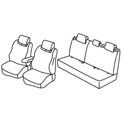 QE13127.JPG Set Coprisedili Superior Nero/grigio Citroen C4 5p Serie 13000 Coprisedili Su Misura