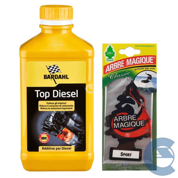 TOP-DIESEL-+-SPORT-ESOLVER.jpg Bardahl Top Diesel 1 Lt 120040 Additivo Pulizia Iniettori Gasolio + Arbre Magique Profumo Sport O