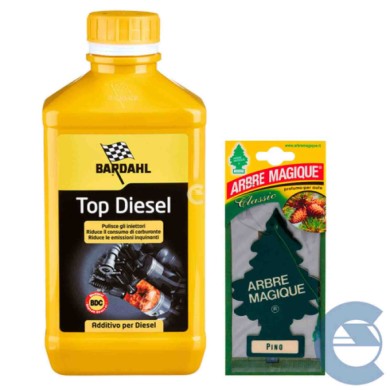 top-diesel-+-pino-esolver.jpg Bardahl Top Diesel 1 Lt 120040 Additivo Pulizia Iniettori Gasolio + Arbre Magique Mono Pino Omaggg