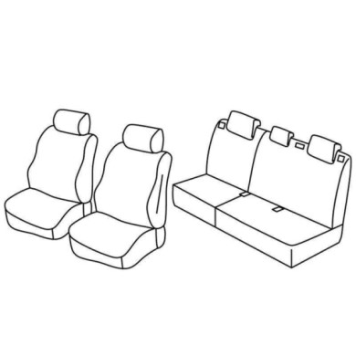 QE16043.JPG Set Coprisedili Superior Nero/blu Ford Kuga Serie 16000 Coprisedili Su Misura Qe16043d