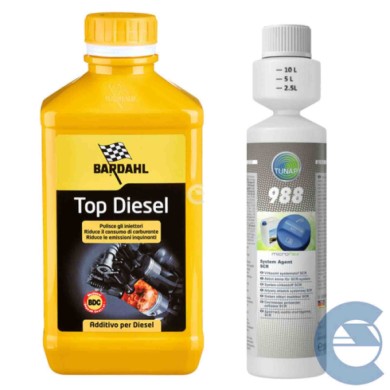 TOP-DIESEL+TUNAP988-ESOLVER.jpg Bardahl Top Diesel 1 Lt Additivo Pulizia Iniettori Gasolio + Tunap 988 Anticristallizzazione Deg
