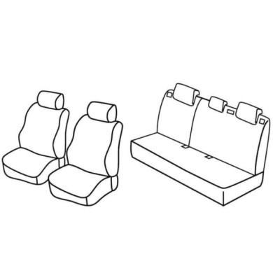 QE23003.JPG Set Coprisedili Superior Grigio/nero Mazda 2 5p Serie 23000 Coprisedili Su Misura