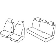 QE23003.JPG Set Coprisedili Superior Nero/rosso Mazda 2 5p Serie 23000 Coprisedili Su Misura