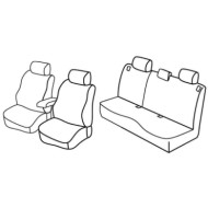 QE23005.JPG Set Coprisedili Superior Nero/rosso Mazda 3 5p Serie 23000 Coprisedili Su Misura Qe23005e