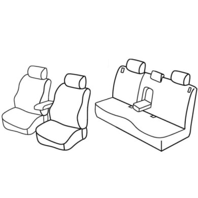 QE23006.JPG Set Coprisedili Superior Nero/rosso Mazda 3 5p Serie 23000 Coprisedili Su Misura Qe23006e