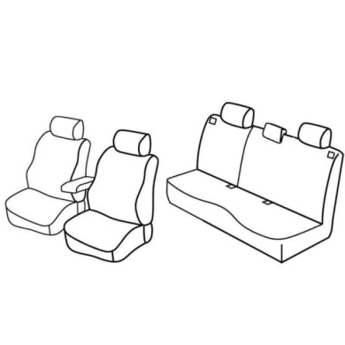 QE23009.JPG Set Coprisedili Superior Grigio/nero Mazda 3 4p Serie 23000 Coprisedili Su Misura Qe23009c
