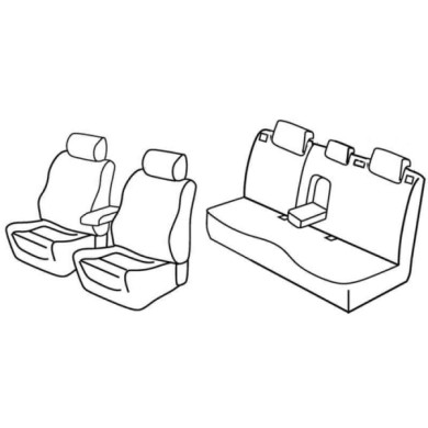 QE23013.JPG Set Coprisedili Superior Nero/rosso Mazda 3 5p Serie 23000 Coprisedili Su Misura Qe23013e