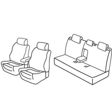 QE23014.JPG Set Coprisedili Superior Nero/blu Mazda 3 5p Serie 23000 Coprisedili Su Misura Qe23014d