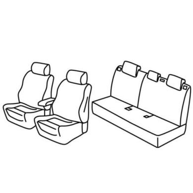 QE23027.JPG Set Coprisedili Superior Nero/grigio Mazda 3 5p Serie 23000 Coprisedili Su Misura