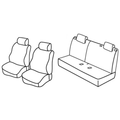 QE27012.JPG Set Coprisedili Superior Nero/grigio Nissan Note Serie 27000 Coprisedili Su Misura Qe27012f