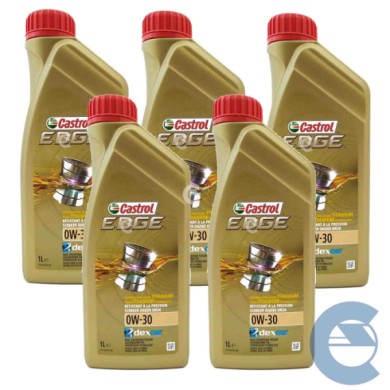 CASTROL-0W30-5-LITRI.jpg Castrol Edge 0w-30 Dexos2 Titanium 5 Litri Olio Motore Auto Piccola Cilindrata