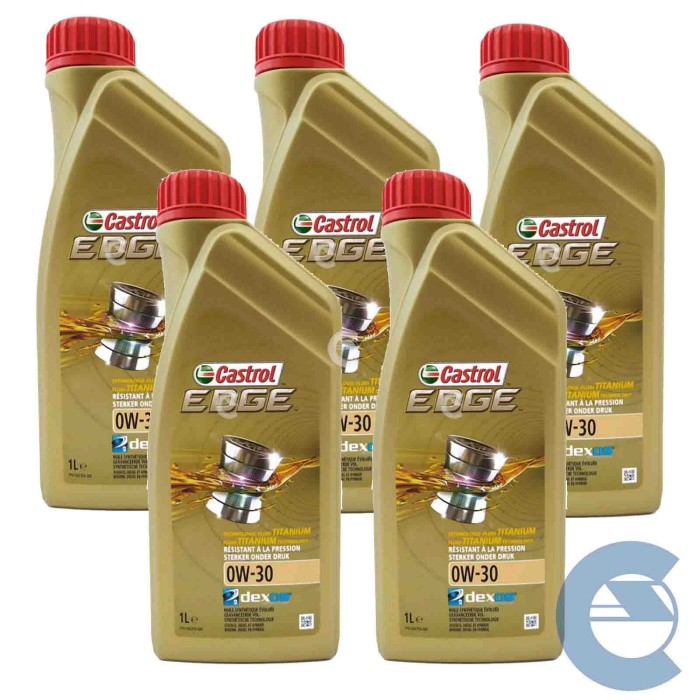 CASTROL-0W30-5-LITRI.jpg Castrol Edge 0w-30 Dexos2 Titanium 5 Litri Olio Motore Auto Piccola Cilindrata