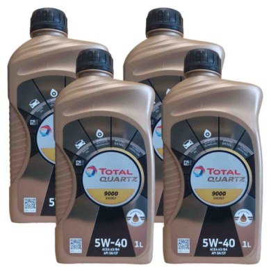 TOTAL-QUARTZ-9000-_4-PEZZI.jpg Olio Lubrificante Per Motori Benzina E Diesel E Gpl Con Viscosita Sae 5w40 Acea A3/b4 Api Sn/cf. 