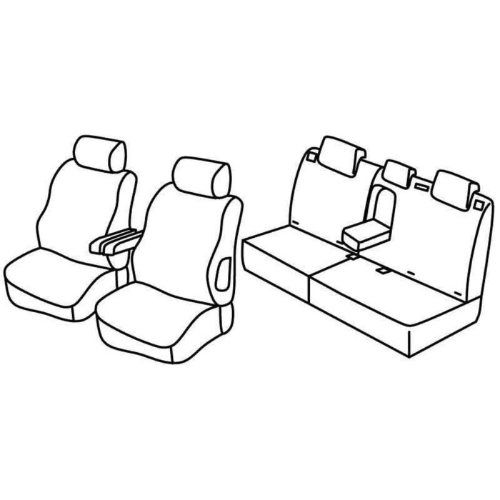 QE29027.JPG Set Coprisedili Superior Grigio/nero Peugeot 307 5p Serie 29000 Coprisedili Su Misura Qe29027c