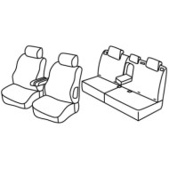 QE29027.JPG Set Coprisedili Superior Grigio/nero Peugeot 307 5p Serie 29000 Coprisedili Su Misura Qe29027c