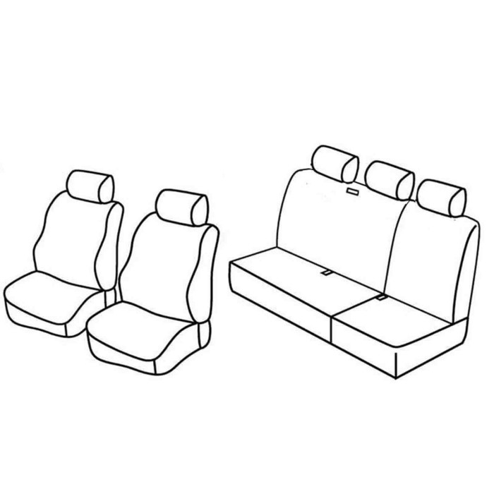 QE30125.JPG Set Coprisedili Superior Grigio/nero Renault Kangoo 5p Serie 30000 Coprisedili Su Misura Qe30125c