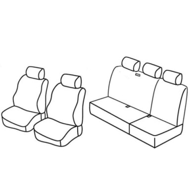 QE30125.JPG Set Coprisedili Superior Nero/grigio Renault Kangoo 5p Serie 30000 Coprisedili Su Misura Qe30125f