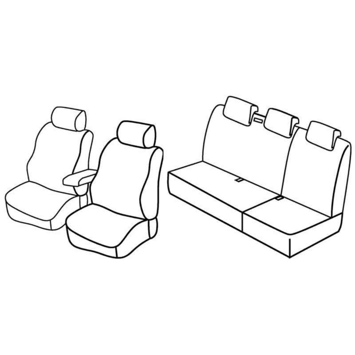QE30126.JPG Set Coprisedili Superior Nero/grigio Renault Kangoo 5p Serie 30000 Coprisedili Su Misura Qe30126f