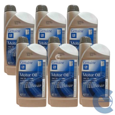 OPEL-5W30-6-PEZZI-ESOLVER.jpg Fuel Economy Longlife Gm Opel 5w-30 Dexos2 Olio Motore Benzina Diesel 6 Litri
