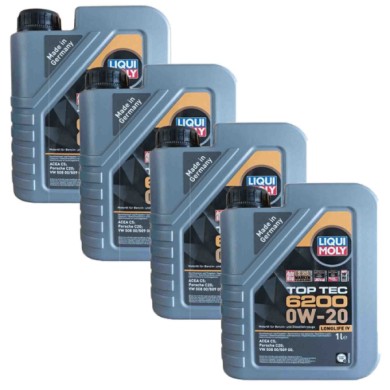 LIQUIMOLY-4-LITRI.jpg Liqui Moly 20787 Olio Motore Top Tec 6200 0w20 Acea C5 Longlife Iv. Confezione Da 4 Litri.