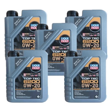 LIQUIMOLY-5-LITRI.jpg Liqui Moly 20787 Olio Motore Top Tec 6200 0w20 Acea C5 Longlife Iv. Confezione Da 5 Litri.